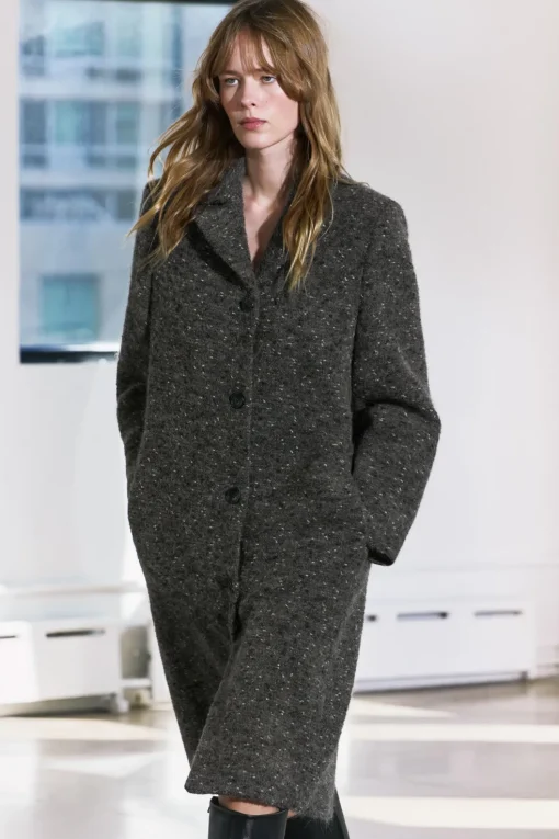 ABRIGO BOUCLÉ CON LANA MANTECO ZW COLLECTION