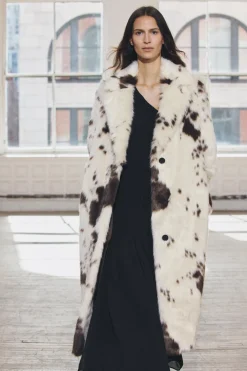 ABRIGO EFECTO PELO ESTAMPADO ANIMAL ZW COLLECTION