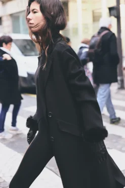 ABRIGO OVERSIZE CRUZADO CON LANA
