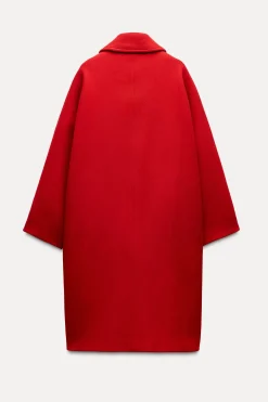 ABRIGO OVERSIZE MEZCLA LANA MANTECO ZW COLLECTION