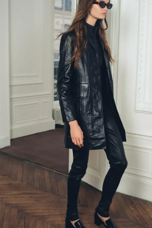 ABRIGO PIEL 100% EFECTO CRINKLE ZW COLLECTION
