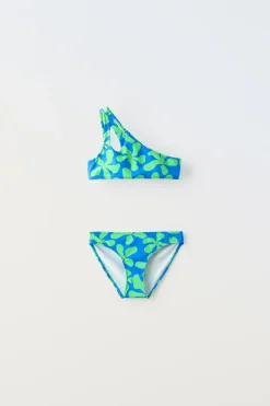 6-14 AÑOS /BIKINI ASIMÉTRICO FLORES
