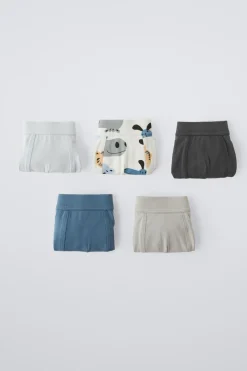 3-6 AÑOS/ PACK DE CINCO BOXERS ANIMALES