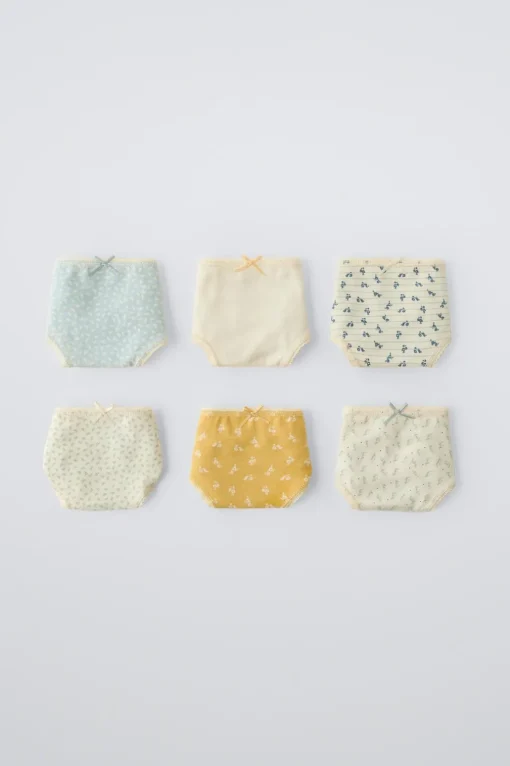 2-6 AÑOS/ PACK SEIS BRAGUITAS FLORES