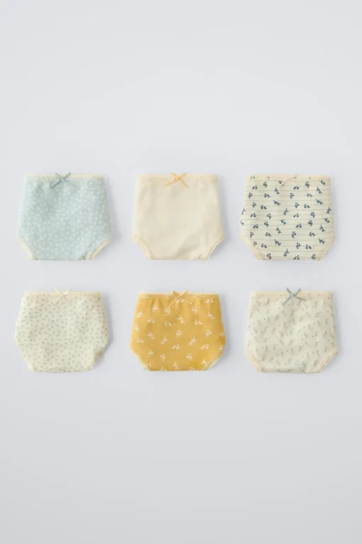 2-6 AÑOS/ PACK SEIS BRAGUITAS FLORES