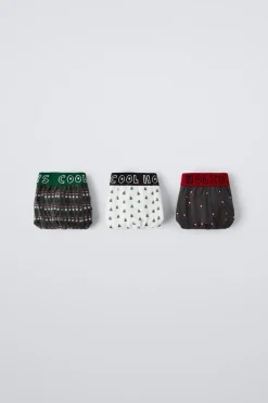 6-14 AÑOS/ PACK TRES BÓXER PAPÁ NOEL Y ARBOLITOS