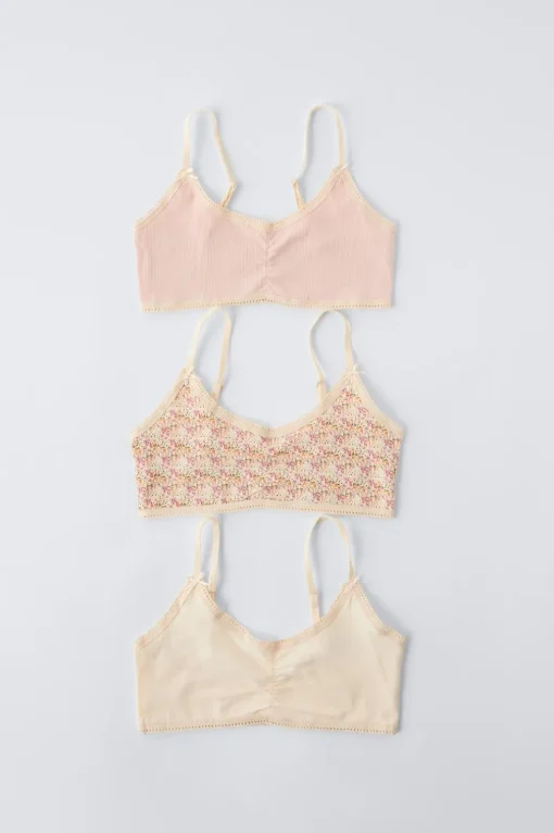9-14 AÑOS/ PACK TRES TOPS ESTAMPADO FLORECITAS
