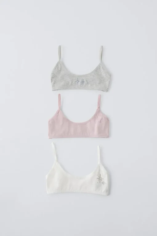 9-14 AÑOS/ PACK TRES TOPS STRASS