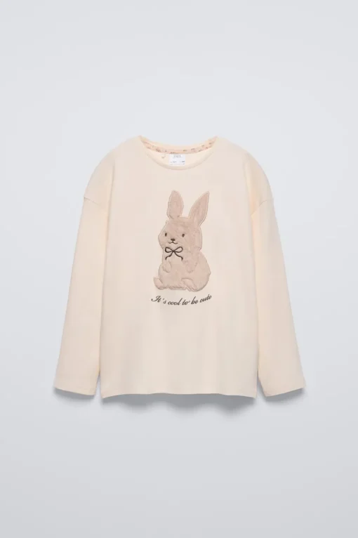 6-14 AÑOS/ PIJAMA CONEJO FLORECITAS