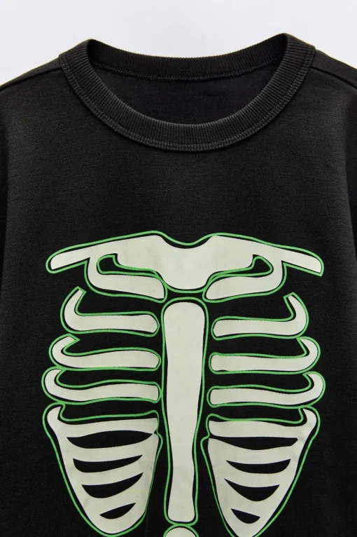 2-6 AÑOS/ PIJAMA ESQUELETO GLOW IN THE DARK