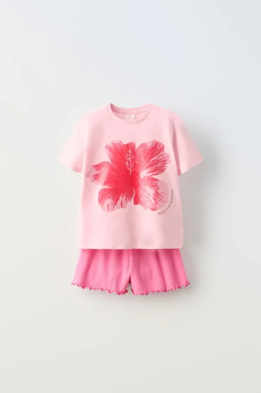 6-14 AÑOS/ PIJAMA FLOR BRILLO