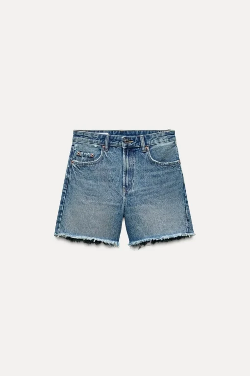 BERMUDA DENIM TRF BOYFRIEND TIRO MEDIO