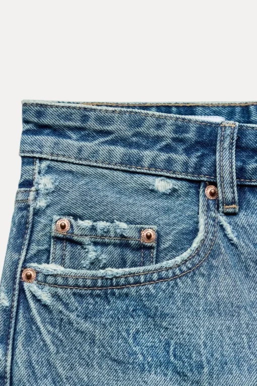 BERMUDA DENIM TRF BOYFRIEND TIRO MEDIO