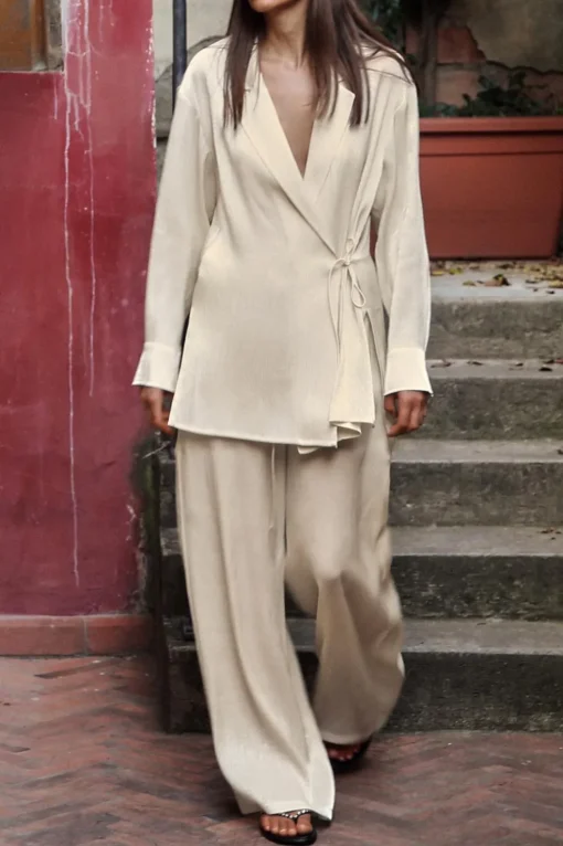 BLAZER BRILLO EFECTO ARRUGADO