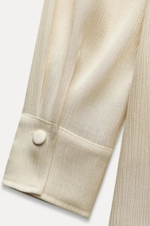 BLAZER BRILLO EFECTO ARRUGADO