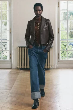 BLAZER CORTA PIEL 100% ZW COLLECTION