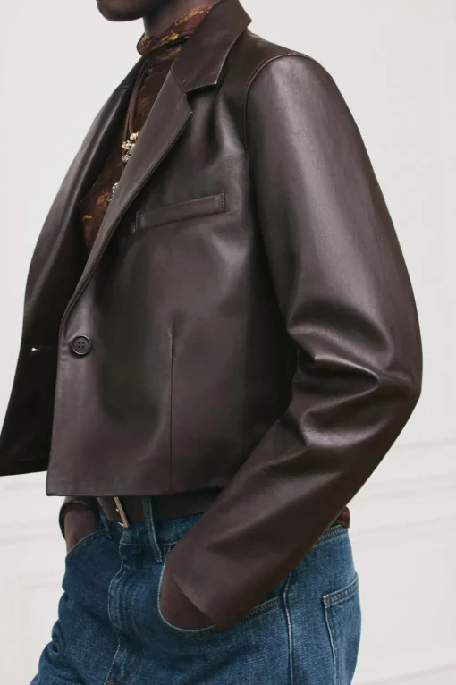 BLAZER CORTA PIEL 100% ZW COLLECTION