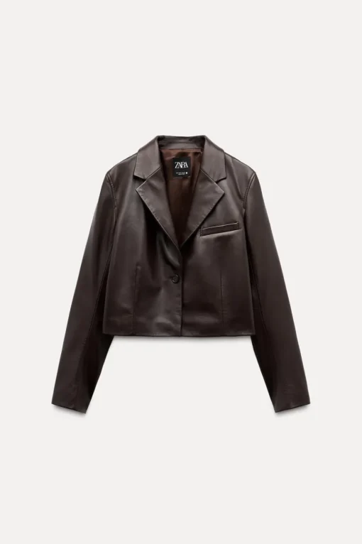 BLAZER CORTA PIEL 100% ZW COLLECTION