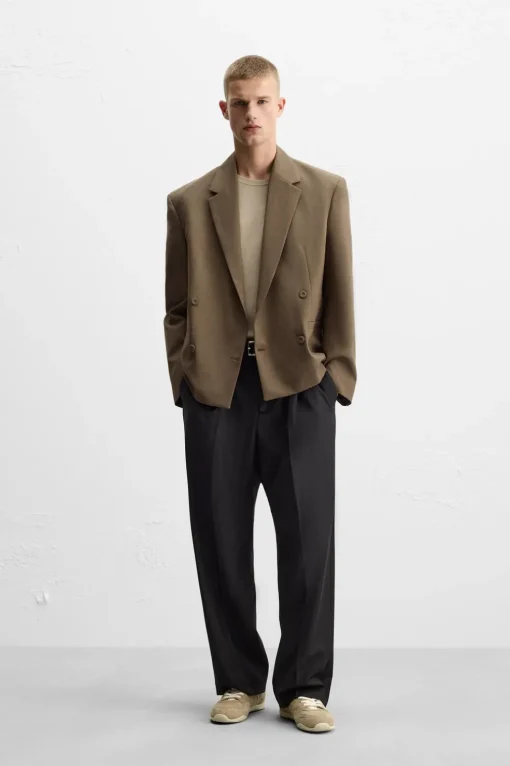 BLAZER CROPPED FIT CON LANA