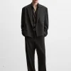 BLAZER CROPPED FIT CON VISCOSA