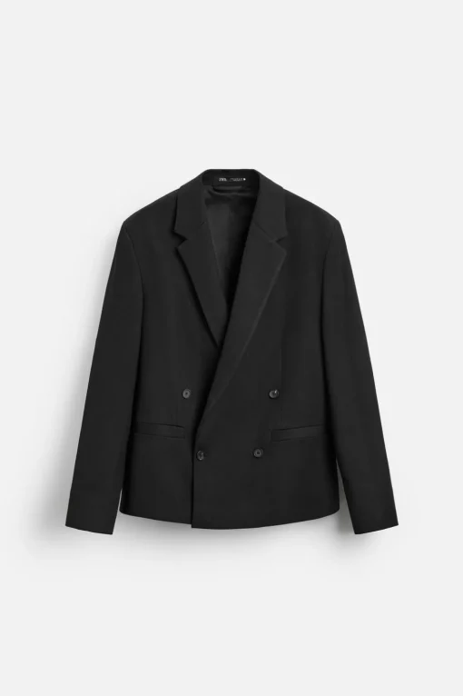 BLAZER CROPPED FIT CON VISCOSA