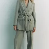 BLAZER CRUZADA CINTURÓN
