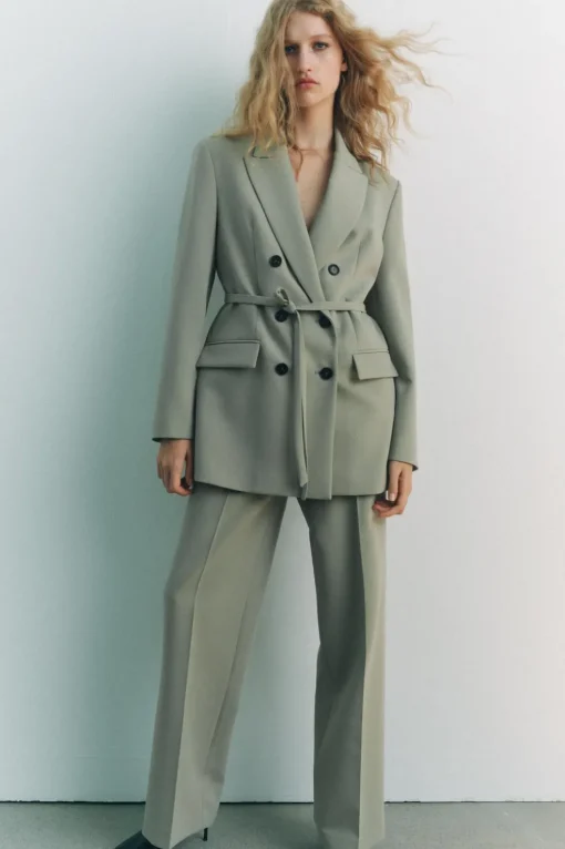 BLAZER CRUZADA CINTURÓN