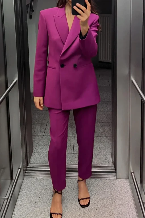 BLAZER CRUZADA CINTURÓN ESPALDA