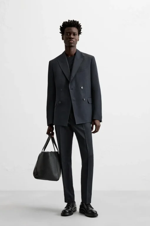 BLAZER CRUZADA TRAJE LINO - ALGODÓN