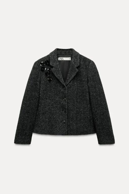 BLAZER ESPIGA BORDADOS ZW COLLECTION