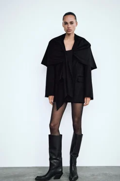 BLAZER OVERSIZE CON LANA BUFANDA