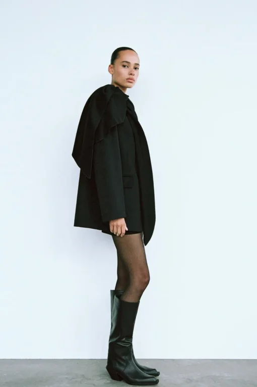 BLAZER OVERSIZE CON LANA BUFANDA