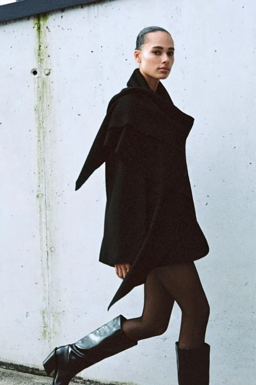BLAZER OVERSIZE CON LANA BUFANDA