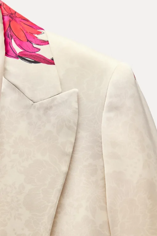 BLAZER SATINADA ESTAMPADO FLORAL
