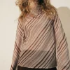 BLUSA DRAPEADA RAYAS ZW COLLECTION