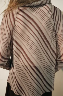 BLUSA DRAPEADA RAYAS ZW COLLECTION