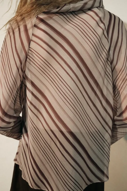 BLUSA DRAPEADA RAYAS ZW COLLECTION