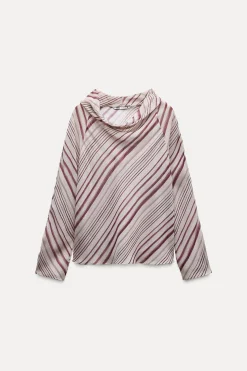 BLUSA DRAPEADA RAYAS ZW COLLECTION