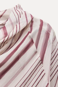 BLUSA DRAPEADA RAYAS ZW COLLECTION