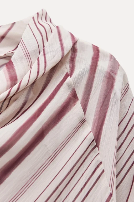 BLUSA DRAPEADA RAYAS ZW COLLECTION