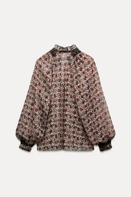 BLUSA ESTAMPADA NIDO DE ABEJA