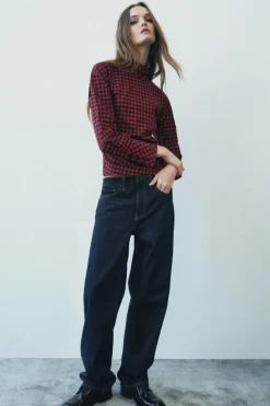 BLUSA FRUNCE CUADROS ZW COLLECTION