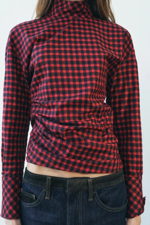 BLUSA FRUNCE CUADROS ZW COLLECTION