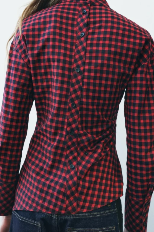 BLUSA FRUNCE CUADROS ZW COLLECTION