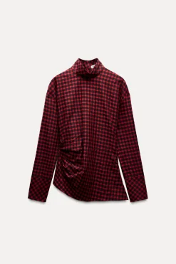 BLUSA FRUNCE CUADROS ZW COLLECTION