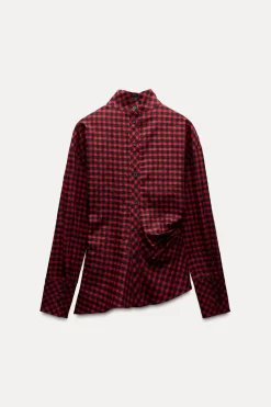 BLUSA FRUNCE CUADROS ZW COLLECTION