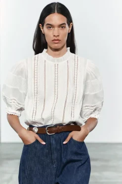 BLUSA ROMÁNTICA PUNTILLA ZW COLLECTION