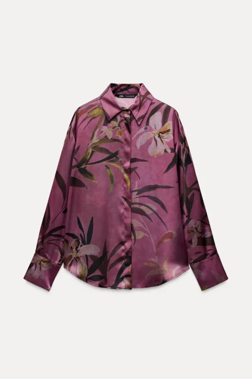 BLUSA SATINADA ESTAMPADO FLORAL