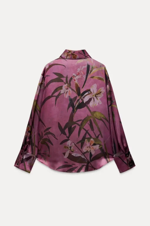 BLUSA SATINADA ESTAMPADO FLORAL