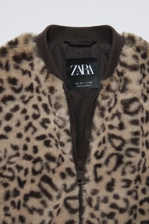 BOMBER EFECTO PELO ANIMAL PRINT